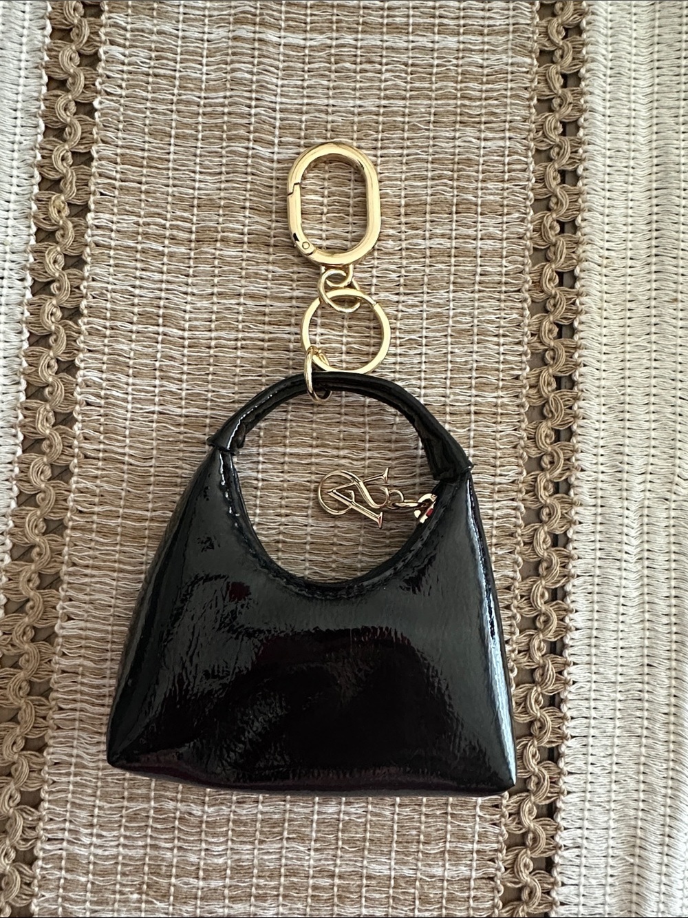 VS Black Mini Handbag Keychain